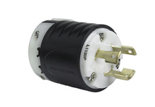 30A NEMA L1130 Plug - Black Back, White Front Body 30A NEMA L1130 Plug - Black Back, White Front Body
