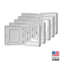 Plastic 15" Hinged Cover with Deep Trim, 5-Pack Plastic 15" Hinged Cover with Deep Trim, 5-Pack