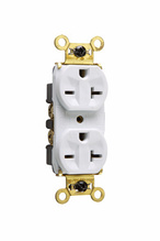 Weather-Resistant Heavy Duty Spec Grade Receptacles, Back and Side Wire, 20A, 250V, White Weather-Resistant Heavy Duty Spec Grade Receptacles, Back and Side Wire, 20A, 250V, White