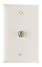 1-Gang Pre-configured Wall Plate with One F-Type Coupler, Light Almond