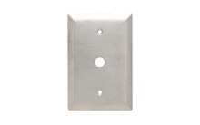 Jumbo 1-Gang 302/304 Stainless Steel Wall Plate, 0.53-in Round Opening