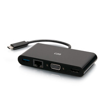 USB-C® to HDMI®, VGA, USB-A, and RJ45 Multiport Adapter - 4K 30Hz - Black USB-C® to HDMI®, VGA, USB-A, and RJ45 Multiport Adapter - 4K 30Hz - Black