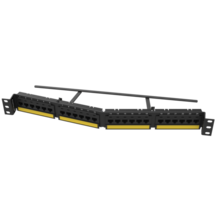 TechChoice Cat6A Patch Panel, Angled 24 Port