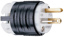 20A, 125V Extra-Hard Use Spec-Grade Plug, Black and White 20A, 125V Extra-Hard Use Spec-Grade Plug, Black and White