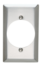 1-Gang 302/304 Stainless Steel Wall Plate, Power Outlet Receptacle Openings