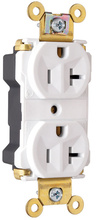 PlugTail® 20A 125V Industrial Extra Heavy Duty Spec-Grade Duplex Receptacle, White PlugTail® 20A 125V Industrial Extra Heavy Duty Spec-Grade Duplex Receptacle, White