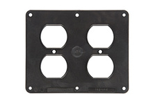 2-Gang 2-Duplex Cover Plate, Black 2-Gang 2-Duplex Cover Plate, Black