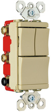 Specification Grade Decorator Combination Switch, Ivory