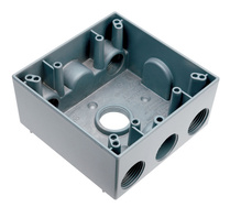 Weatherproof Two Gang Box, Gray Weatherproof Two Gang Box, Gray