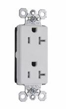 PlugTail® 20A 125V Spec-Grade Tamper-Resistant Decorator Duplex Receptacle, White PlugTail® 20A 125V Spec-Grade Tamper-Resistant Decorator Duplex Receptacle, White