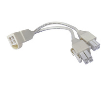 DLM Shade Bus Splitter Female to 2 Males, 4" Non-Plenum, White DLM Shade Bus Splitter Female to 2 Males, 4" Non-Plenum, White