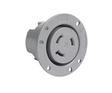 30A NEMA L730 Flanged Outlet, Gray 30A NEMA L730 Flanged Outlet, Gray
