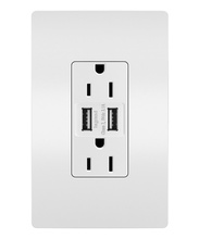radiant® 3.1A USB Outlet, Type A, 15A, Tamper-Resistant, White radiant® 3.1A USB Outlet, Type A, 15A, Tamper-Resistant, White