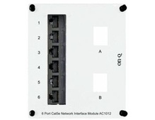 6-Port Cat 5e Network Interface Module 6-Port Cat 5e Network Interface Module