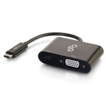USB-C® to VGA Video Multiport Adapter with Power Delivery up to 60W - Black USB-C® to VGA Video Multiport Adapter with Power Delivery up to 60W - Black