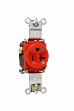 20A 125V Heavy Duty Hospital-Grade Single Receptacle, Back and Side Wire, Red