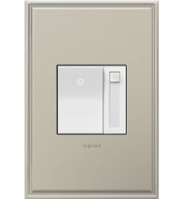 Discontinued - adorne® 1100W Incandescent/Halogen Paddle Dimmer, White, with Microban®