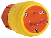 Turnlok® SteriGuard™ Antimicrobial Plug, 20A 250V, 2-Pole/3-Wire, IP65 NEMA 4X/6P, NEMA L6-20P, Yellow Turnlok® SteriGuard™ Antimicrobial Plug, 20A 250V, 2-Pole/3-Wire, IP65 NEMA 4X/6P, NEMA L6-20P, Yellow