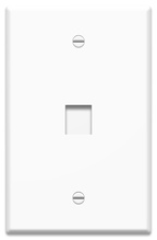 1-Gang, 1-Port Oversized Wall Plate, White 1-Gang, 1-Port Oversized Wall Plate, White