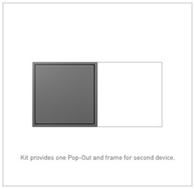 adorne® 15A 2-Gang Pop-Out Triplex Outlet Kit, Magnesium