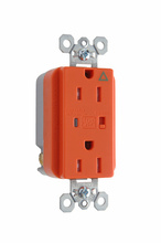 Discontinued - Tamper-Resistant Isolated Ground Surge Protective Duplex Receptacle, Orange
