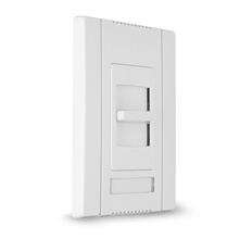 Discontinued - Slide Dimmer, 4 Wire, Fluorescent, Single Pole, Slide-to-OFF, 24VDC, Narrow, White