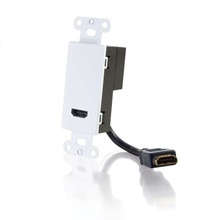 HDMI Pass Through Wall Plate - White HDMI Pass Through Wall Plate - White