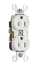 15A 125V Commercial Grade Tamper-Resistant Duplex Receptacle, White 15A 125V Commercial Grade Tamper-Resistant Duplex Receptacle, White