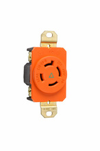 20A NEMA L1620 Single Receptacle, Orange, Isolated Ground 20A NEMA L1620 Single Receptacle, Orange, Isolated Ground