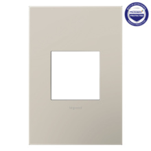 adorne® Greige 1-Gang Screwless Wall Plate with Microban® adorne® Greige 1-Gang Screwless Wall Plate with Microban®