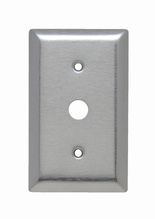 1-Gang 430 Stainless Steel Wall Plate, 0.53-in Round Opening for Telephone or Cable