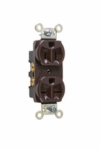 Hard Use Spec Grade Combination Receptacle, Side Wire, 15A, 125/250V, Brown Hard Use Spec Grade Combination Receptacle, Side Wire, 15A, 125/250V, Brown