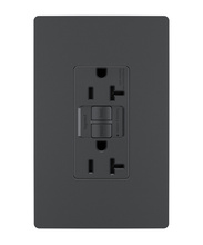 radiant® Tamper-Resistant 20A Duplex Self-Test GFCI Receptacle with SafeLock® Protection, Graphite