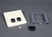 2-GANG W/ONE DUPLEX OPENING AND ONE MOUSE HOLE OPENING IVORY 2-GANG W/ONE DUPLEX OPENING AND ONE MOUSE HOLE OPENING IVORY