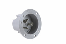 30A NEMA L530 Flanged Inlet, Gray
