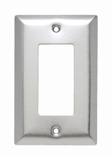 Junior Jumbo 1-Gang 302/304 Stainless Steel Wall Plate, Decorator Openings