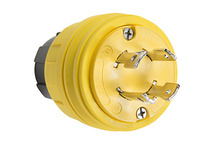 Turnlok® 28W74 Watertight NEMA 4X/6P Locking Plug,Yellow Turnlok® 28W74 Watertight NEMA 4X/6P Locking Plug,Yellow