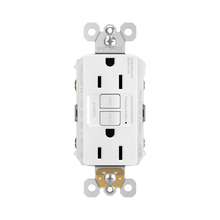 radiant® 15A Duplex Self-Test GFCI Receptacles with SafeLock® Protection, White