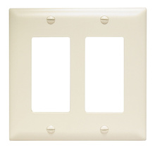 TradeMaster® 2-Gang Nylon Wall Plate, 2 Decorator Openings, Light Almond TradeMaster® 2-Gang Nylon Wall Plate, 2 Decorator Openings, Light Almond