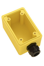 Watertight Deep Yellow Back Box, 3/4-in NPT Opening for Single Receptacles Watertight Deep Yellow Back Box, 3/4-in NPT Opening for Single Receptacles