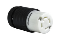 30A NEMA L2030 Connector - Black Back, White Front Body