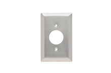 Jumbo 1-Gang 302/304 Stainless Steel Wall Plate, Single Receptacle Opening Jumbo 1-Gang 302/304 Stainless Steel Wall Plate, Single Receptacle Opening
