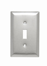 Junior Jumbo 1-Gang 302/304 Stainless Steel Wall Plate, Toggle Switch Openings Junior Jumbo 1-Gang 302/304 Stainless Steel Wall Plate, Toggle Switch Openings