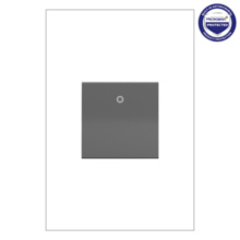 adorne® 20A Paddle Switch, Magnesium, with Microban® adorne® 20A Paddle Switch, Magnesium, with Microban®