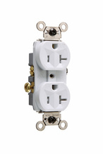 20A 125V Commercial Grade Tamper-Resistant Weather-Resistant Duplex Receptacle,  White 20A 125V Commercial Grade Tamper-Resistant Weather-Resistant Duplex Receptacle,  White