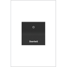 adorne® 15A Paddle™ Switch, Engraved - Doorbell, Graphite