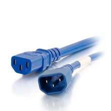 1ft (0.3m) 14AWG Power Cord (IEC320C14 to IEC320C13) - Blue 1ft (0.3m) 14AWG Power Cord (IEC320C14 to IEC320C13) - Blue