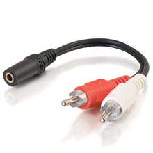 0.5ft (0.15m) Value Series™ One 3.5mm Stereo Female To Two RCA Stereo Male Y-Cable 0.5ft (0.15m) Value Series™ One 3.5mm Stereo Female To Two RCA Stereo Male Y-Cable