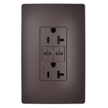 65W Commercial USB Outlet, Type C, 20A, Tamper-Resistant, Brown