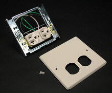 2-GANG W/ONE DUPLEX RECEPTACLE INST GRAY 2-GANG W/ONE DUPLEX RECEPTACLE INST GRAY